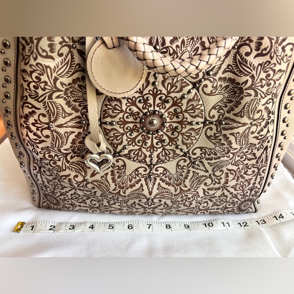 Brighton NWT Ferrara Nova Rafaela Beachwood Soft Leather Tote Boho Chic - Picture 5 of 16